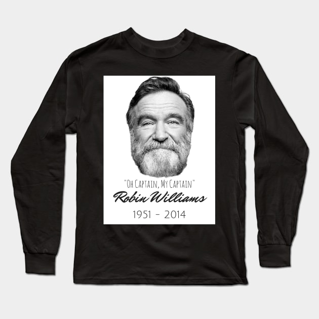 Remembering Robin Williams A Star Gone Too Soon Long Sleeve T-Shirt by Landscape In Autumn